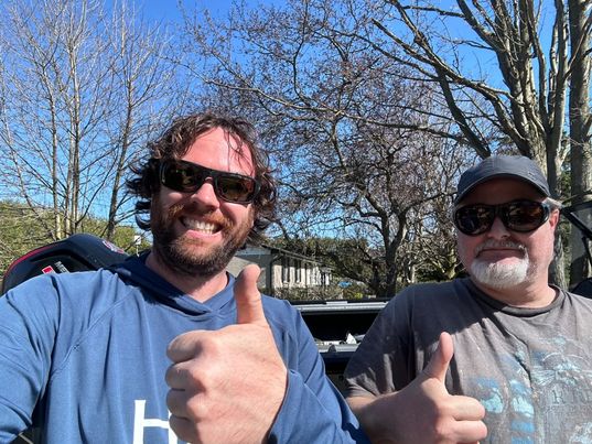 Derk9 and I givin a thumbs up just for Red Hering after a relatively successful day on the wat...jpg