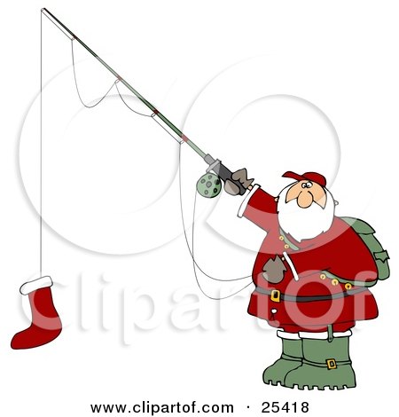 25418-Clipart-Illustration-Of-Santa-Holding-A-Red-Christmas-Stocking-On-A-Fishing-Pole-Hook.jpg