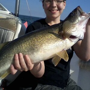 Aug 9 2020 8 pound 6oz Walleye on charter out with Tailfeathers cut short due to Steve injury ...jpg