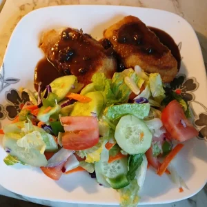 April 27 2024 Chicken Cordon Blue and a garden  salad.jpg